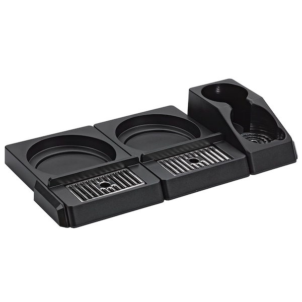 Modular Airpot Rack for 2 Airpots with Condiment Tray, Plastic, Black